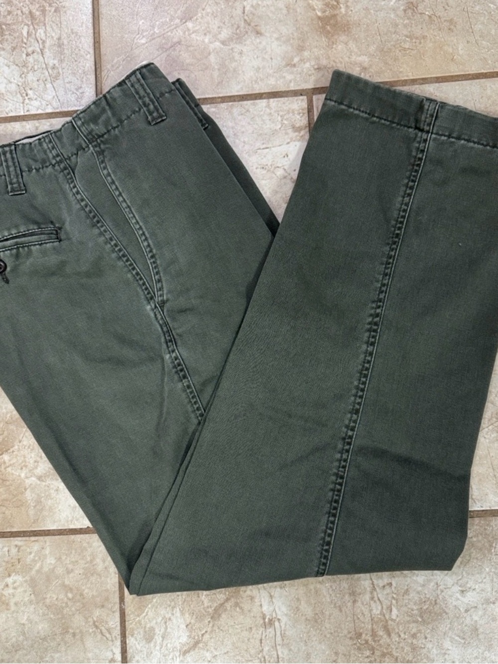Eddie Bauer Olive Green Chino Pants